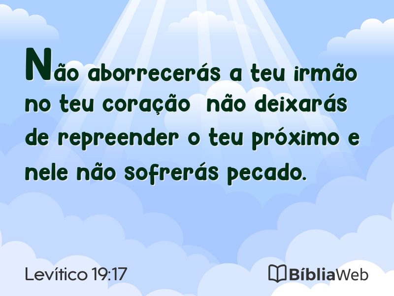 Levítico 19:17 em imagem para compartilhar