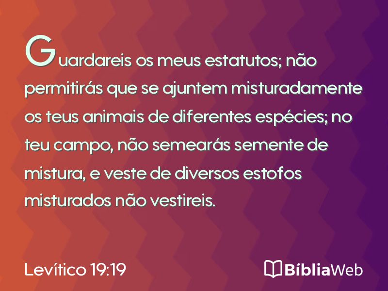 Levítico 19:19 em imagem para compartilhar