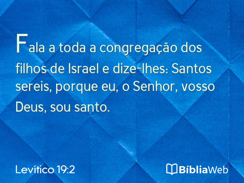 Levítico 19:2 em imagem para compartilhar