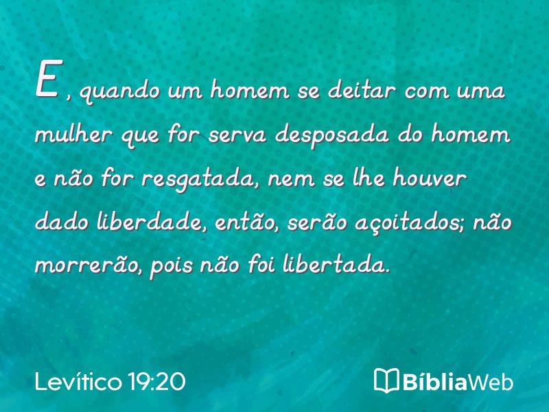 Levítico 19:20 em imagem para compartilhar