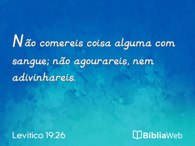 Levítico 19:26 em imagem para compartilhar
