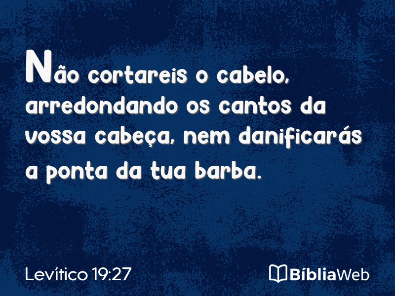 Levítico 19:27 em imagem para compartilhar