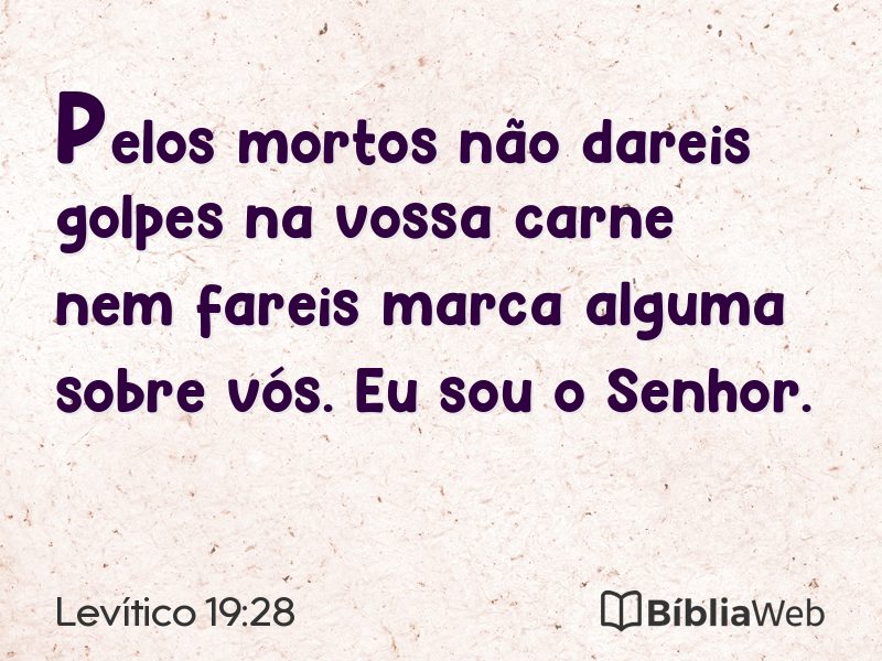 Levítico 19:28 em imagem para compartilhar