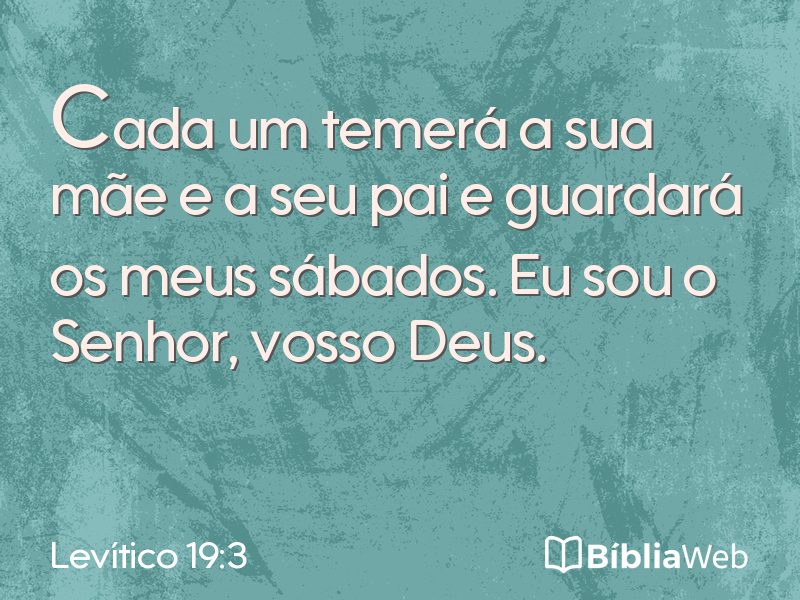 Levítico 19:3 em imagem para compartilhar