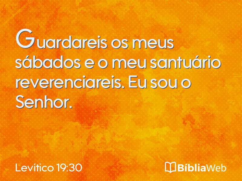 Levítico 19:30 em imagem para compartilhar