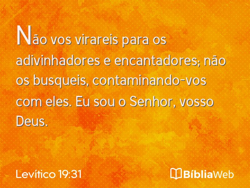 Levítico 19:31 em imagem para compartilhar