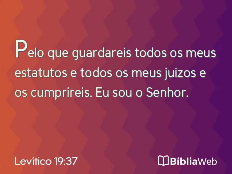 Levítico 19:37 em imagem para compartilhar