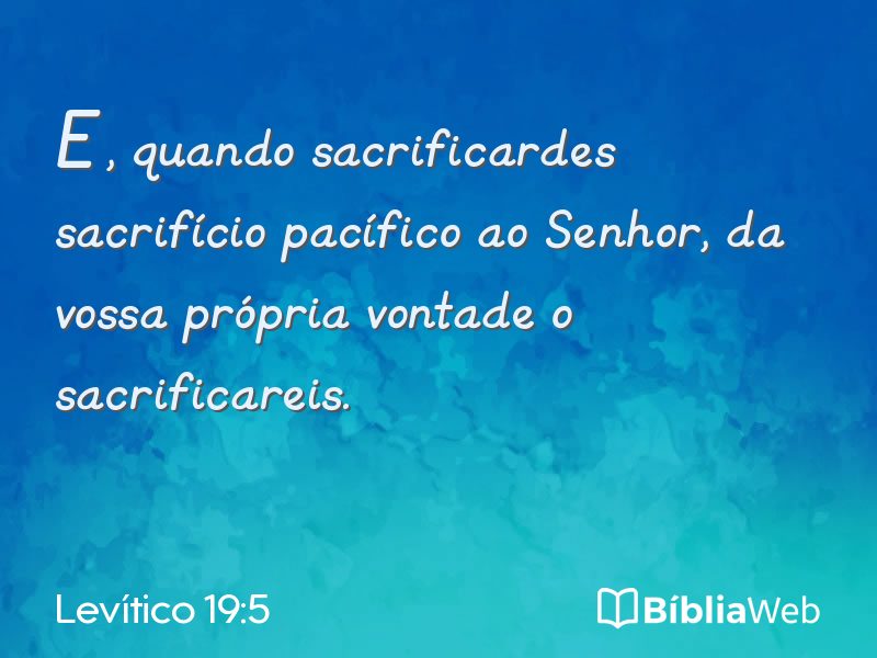Levítico 19:5 em imagem para compartilhar