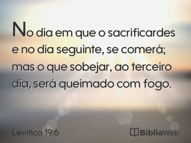Levítico 19:6 em imagem para compartilhar