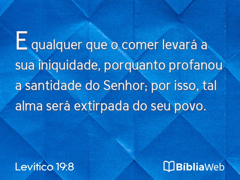 Levítico 19:8 em imagem para compartilhar