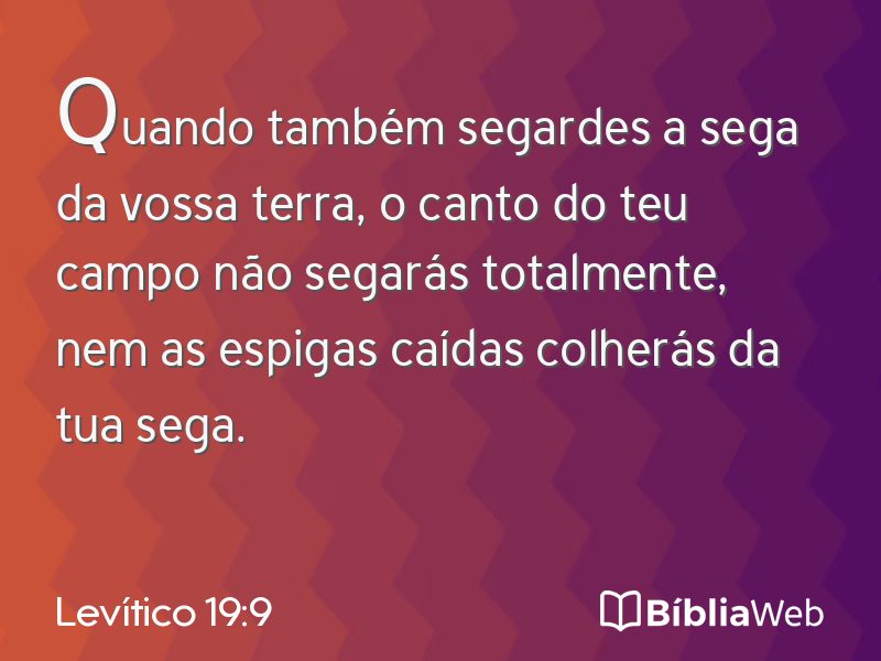 Levítico 19:9 em imagem para compartilhar
