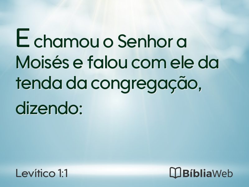 Levítico 1:1 em imagem para compartilhar