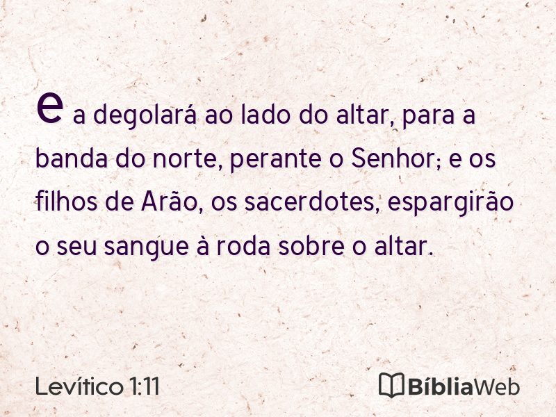 Levítico 1:11 em imagem para compartilhar
