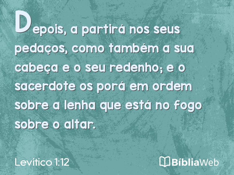 Levítico 1:12 em imagem para compartilhar