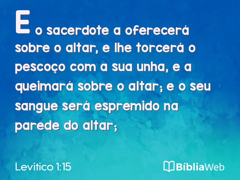 Levítico 1:15 em imagem para compartilhar