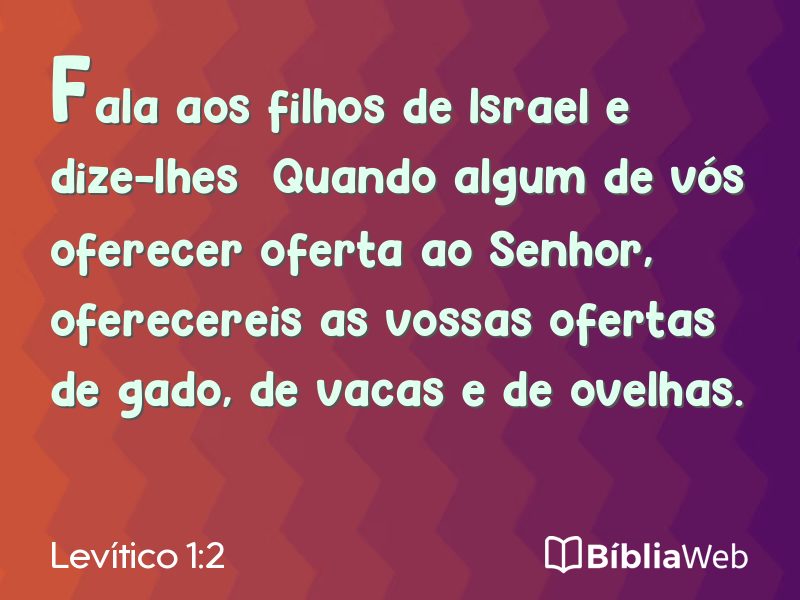 Levítico 1:2 em imagem para compartilhar