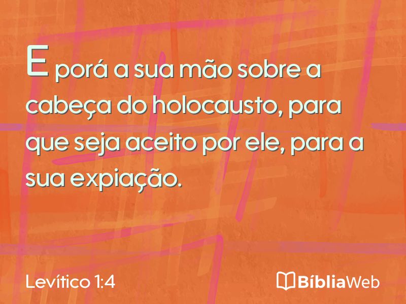 Levítico 1:4 em imagem para compartilhar