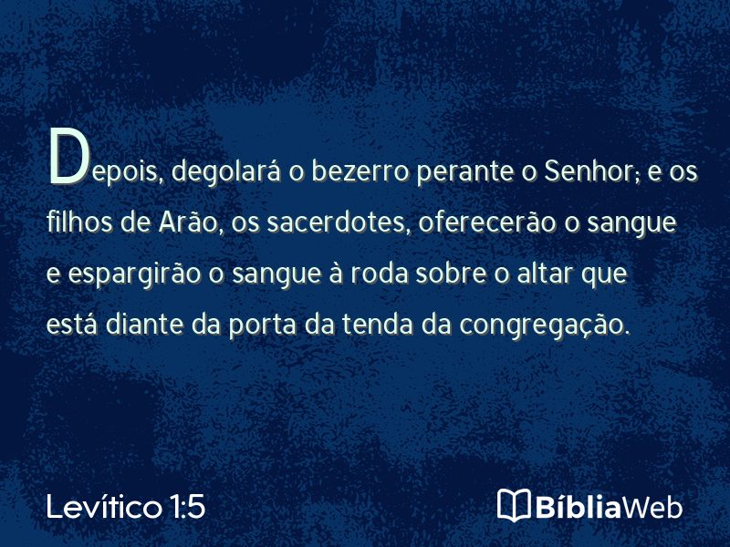 Levítico 1:5 em imagem para compartilhar