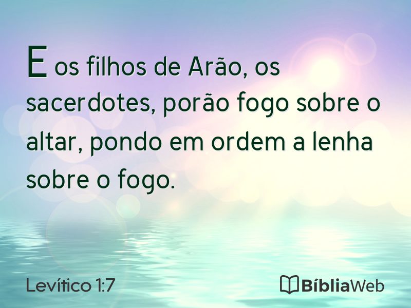 Levítico 1:7 em imagem para compartilhar
