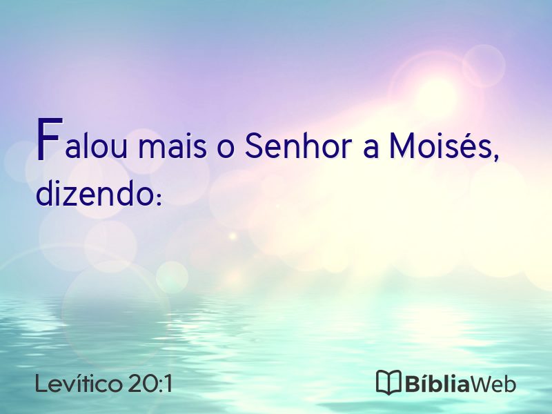 Levítico 20:1 em imagem para compartilhar