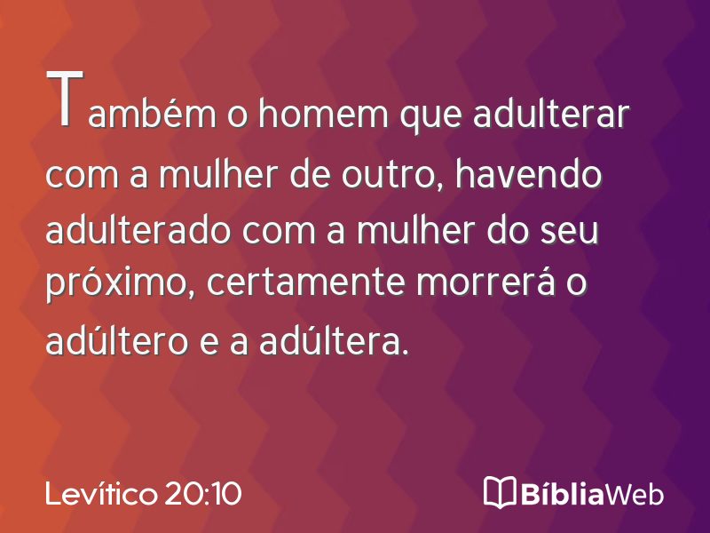 Levítico 20:10 em imagem para compartilhar