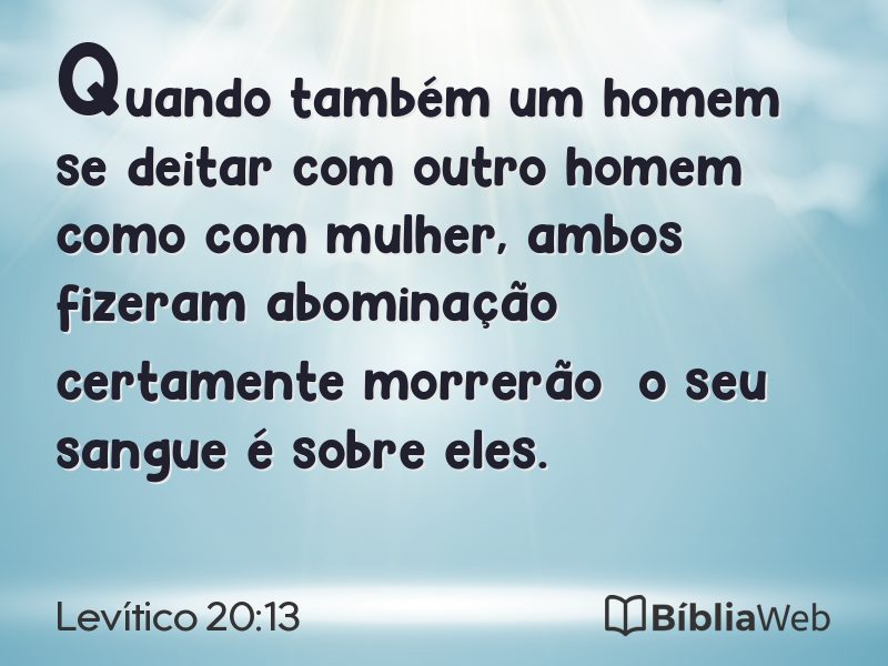Levítico 20:13 em imagem para compartilhar