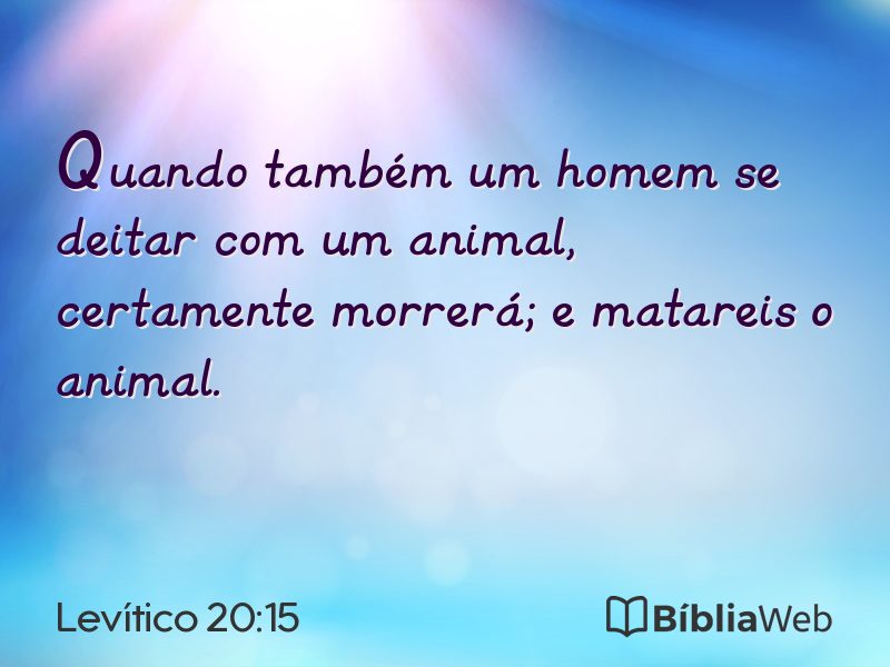 Levítico 20:15 em imagem para compartilhar