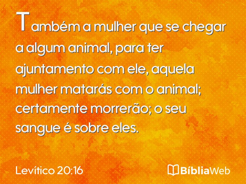 Levítico 20:16 em imagem para compartilhar