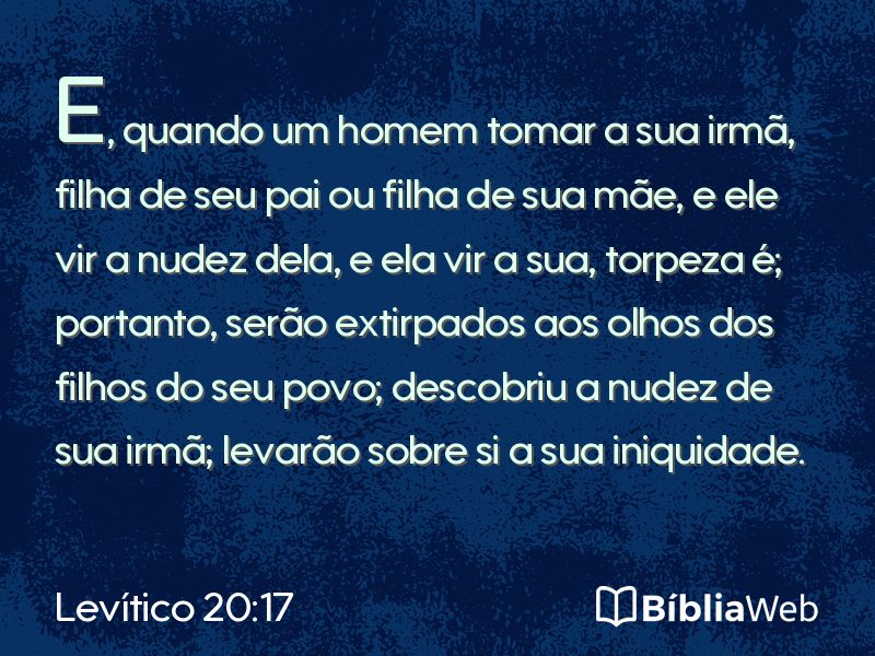 Levítico 20:17 em imagem para compartilhar