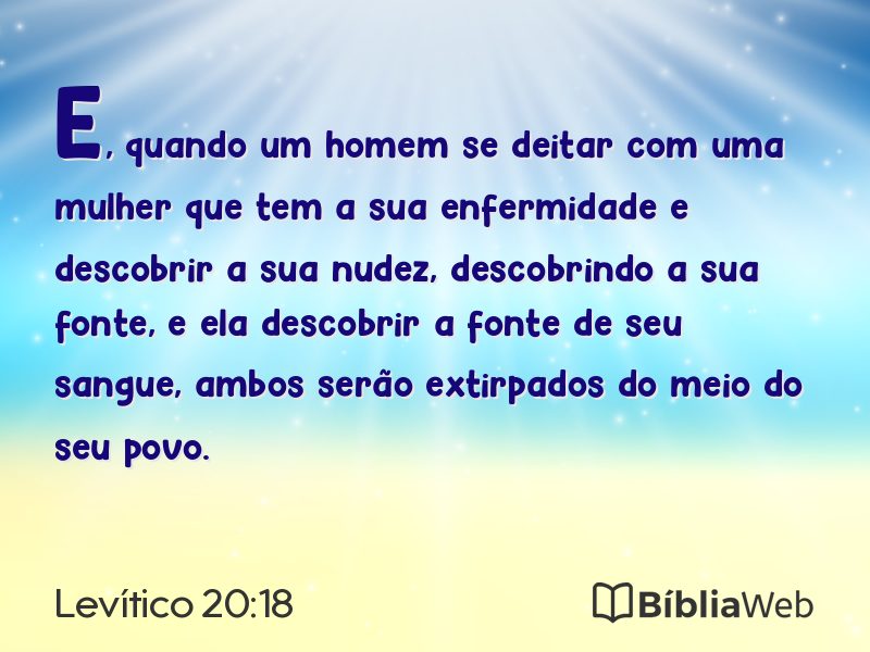 Levítico 20:18 em imagem para compartilhar