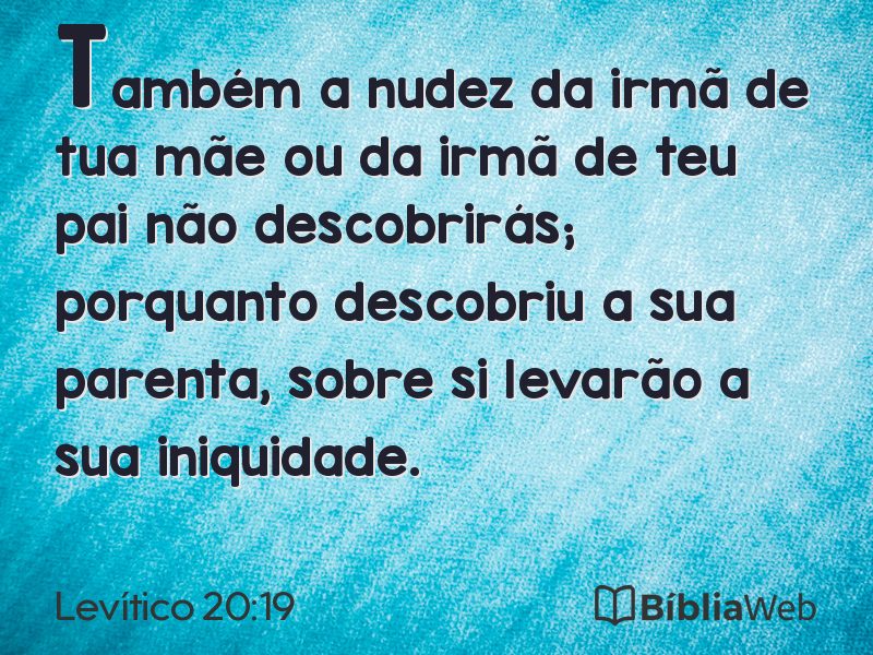 Levítico 20:19 em imagem para compartilhar