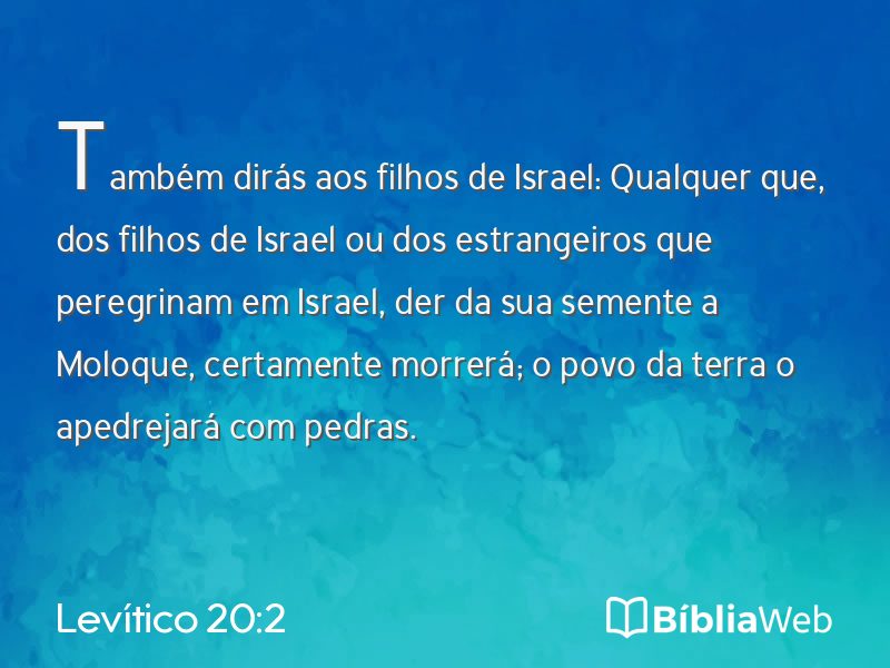 Levítico 20:2 em imagem para compartilhar