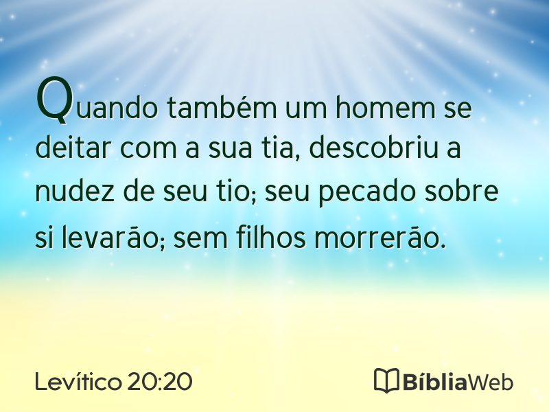 Levítico 20:20 em imagem para compartilhar