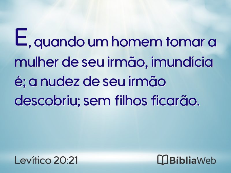 Levítico 20:21 em imagem para compartilhar
