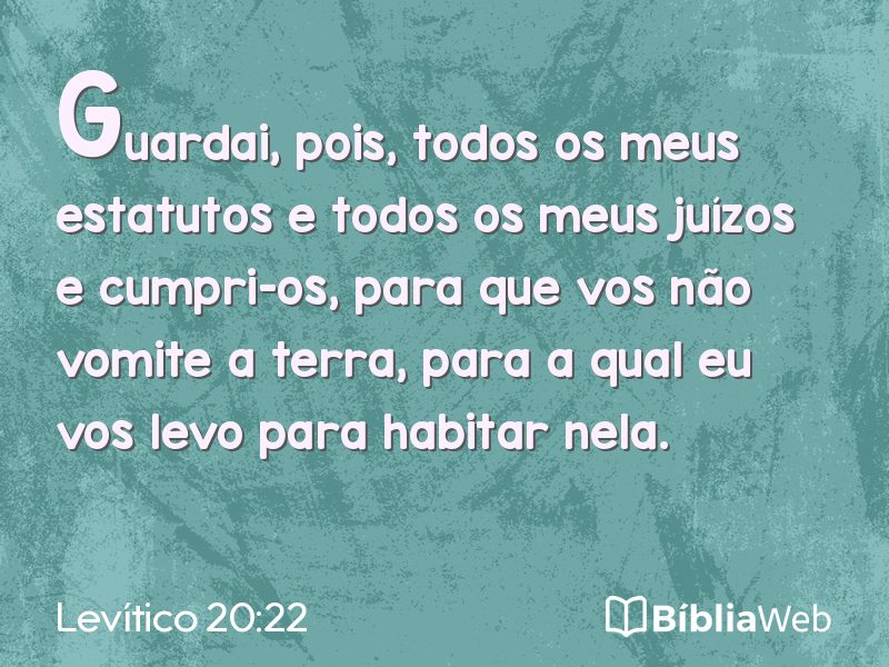 Levítico 20:22 em imagem para compartilhar