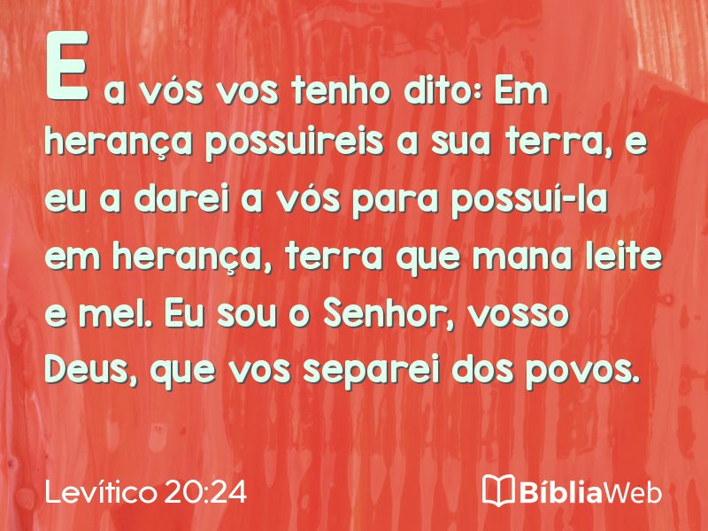 Levítico 20:24 em imagem para compartilhar