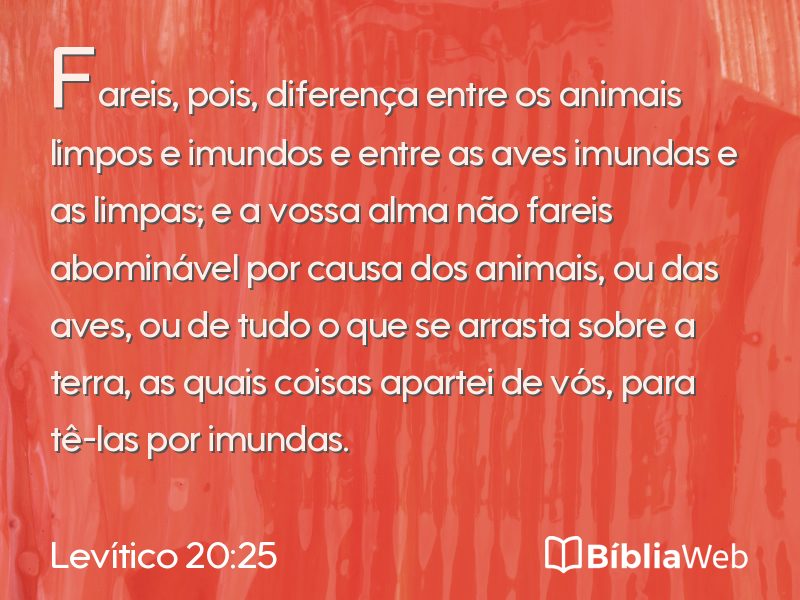 Levítico 20:25 em imagem para compartilhar