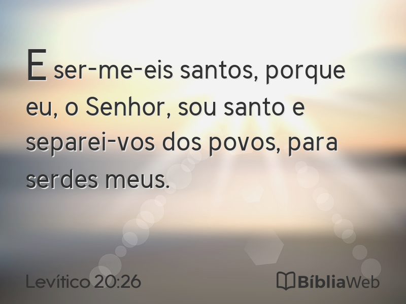 Levítico 20:26 em imagem para compartilhar