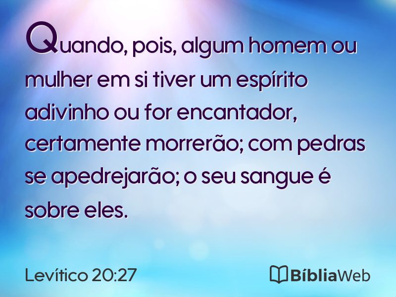 Levítico 20:27 em imagem para compartilhar