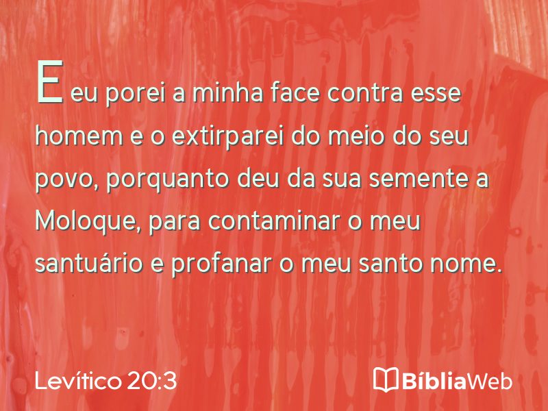 Levítico 20:3 em imagem para compartilhar