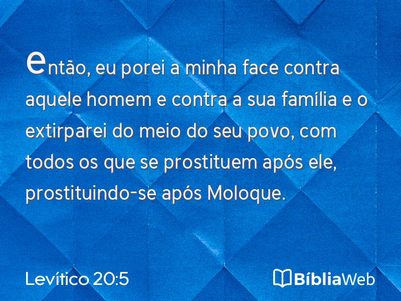 Levítico 20:5 em imagem para compartilhar