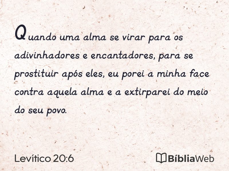 Levítico 20:6 em imagem para compartilhar