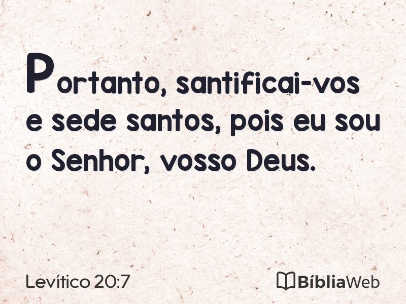 Levítico 20:7 em imagem para compartilhar