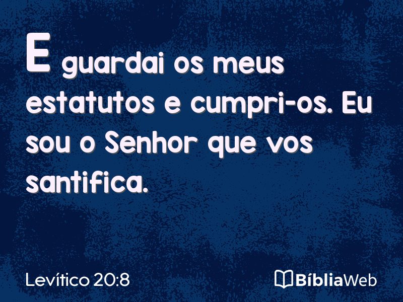 Levítico 20:8 em imagem para compartilhar