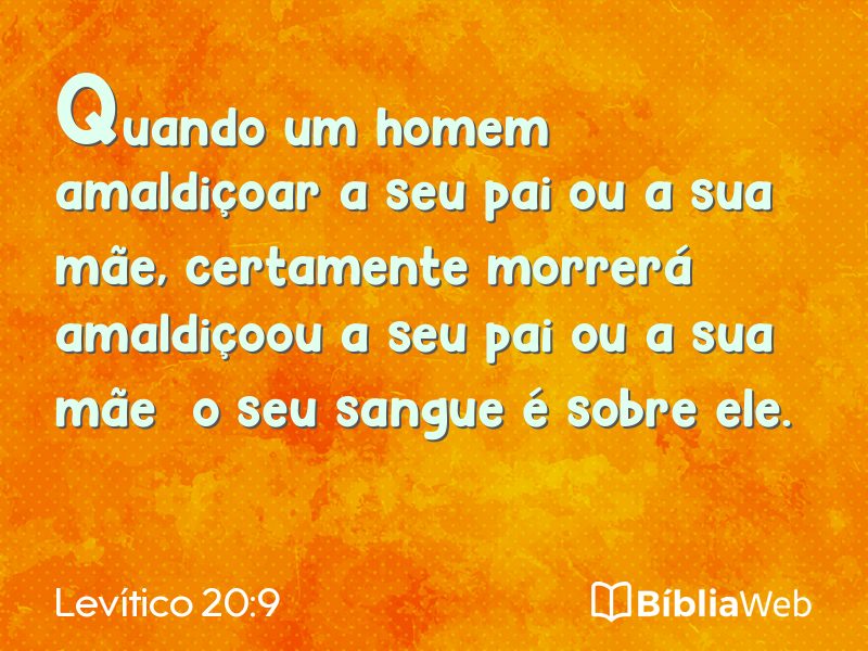 Levítico 20:9 em imagem para compartilhar