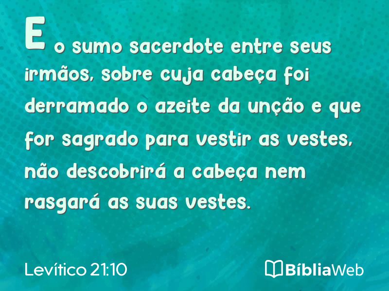 Levítico 21:10 em imagem para compartilhar