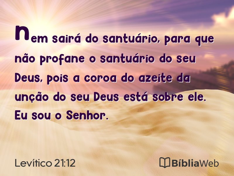 Levítico 21:12 em imagem para compartilhar
