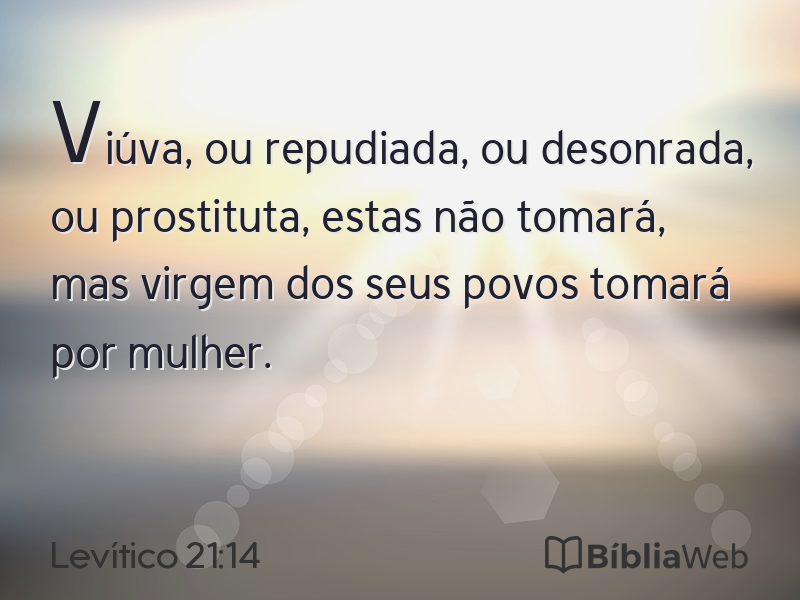 Levítico 21:14 em imagem para compartilhar