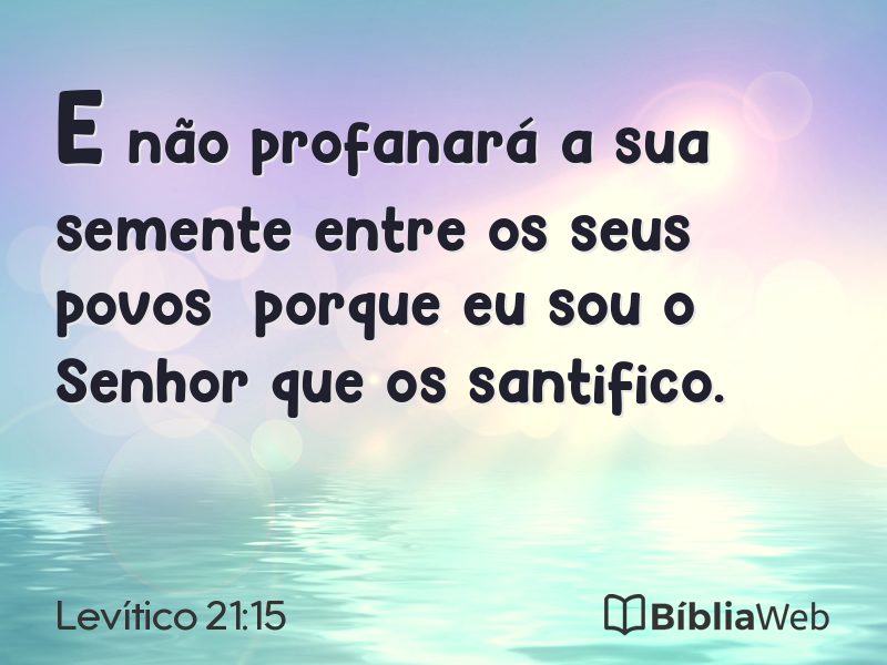 Levítico 21:15 em imagem para compartilhar