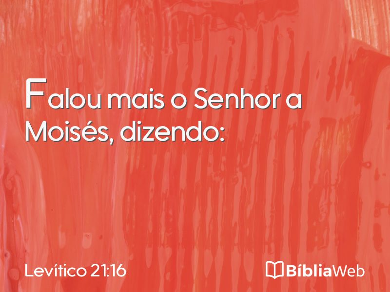 Levítico 21:16 em imagem para compartilhar